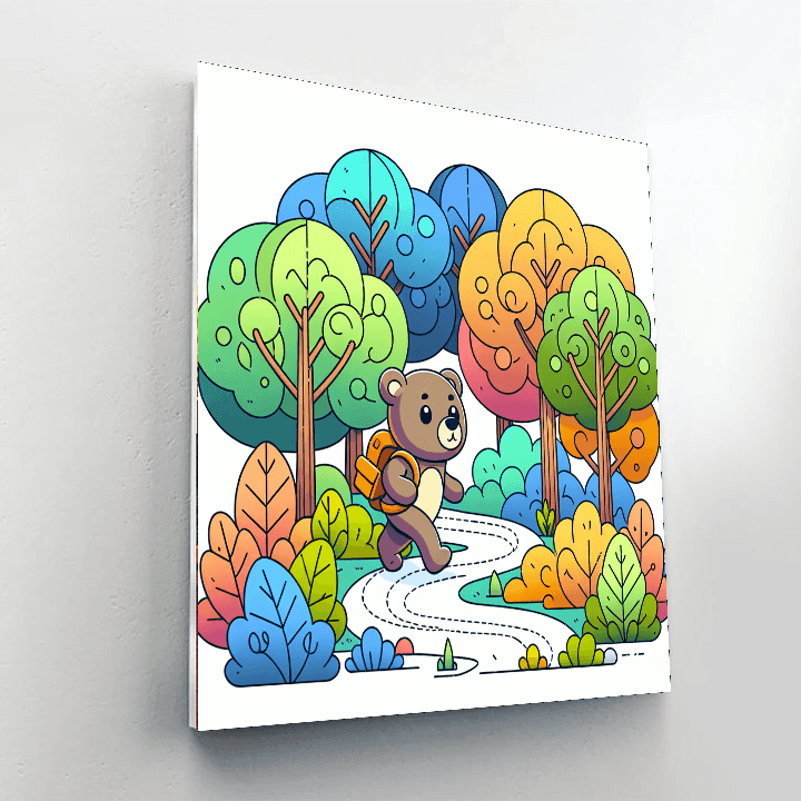Explorer Bear Expedition Paint By Color