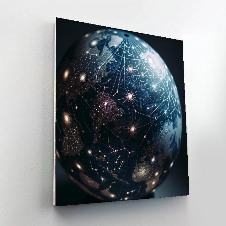 Star Gazing Globe Paint By Number