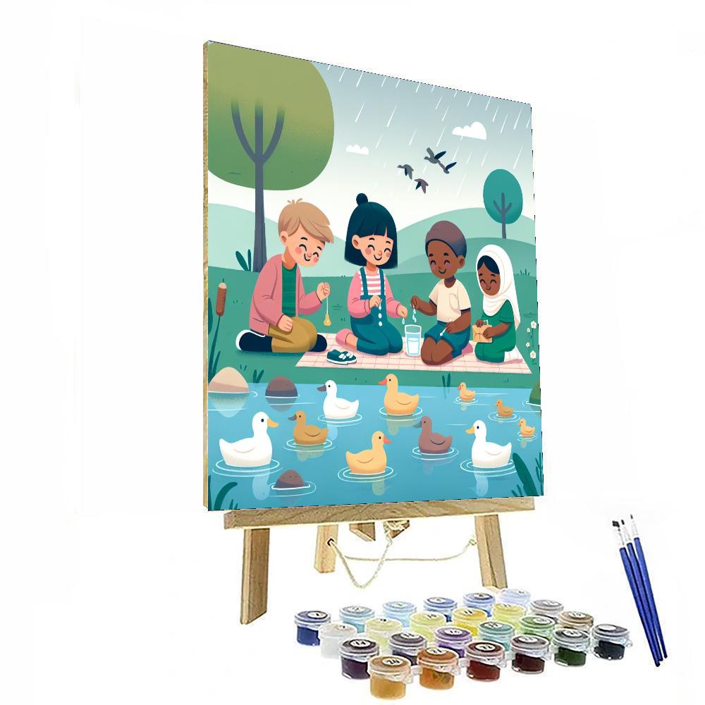Peaceful Puddle Picnic Numbered Painting Kits