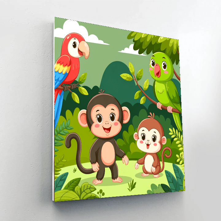 Jungle Animals Discovery Paint By Numbers Kits