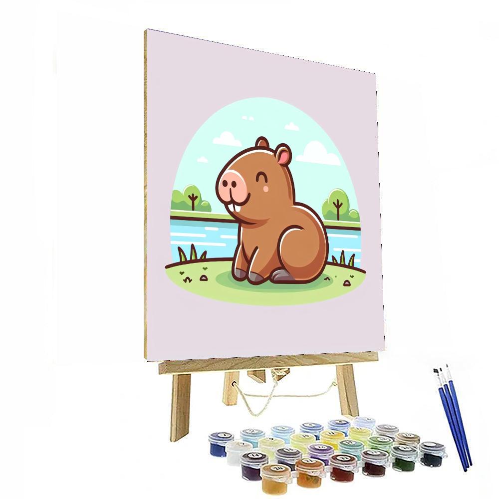 Cuddly Capybara DIY Paint By Numbers