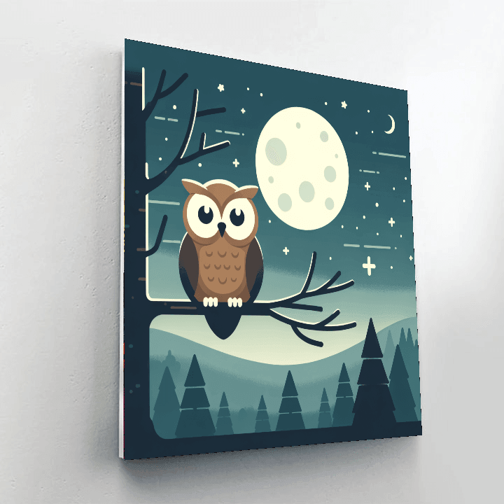 Mystic Night Owl DIY Paint By Numbers