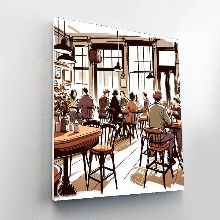 Artistic Cafe Corner Painting By Numbers Kit