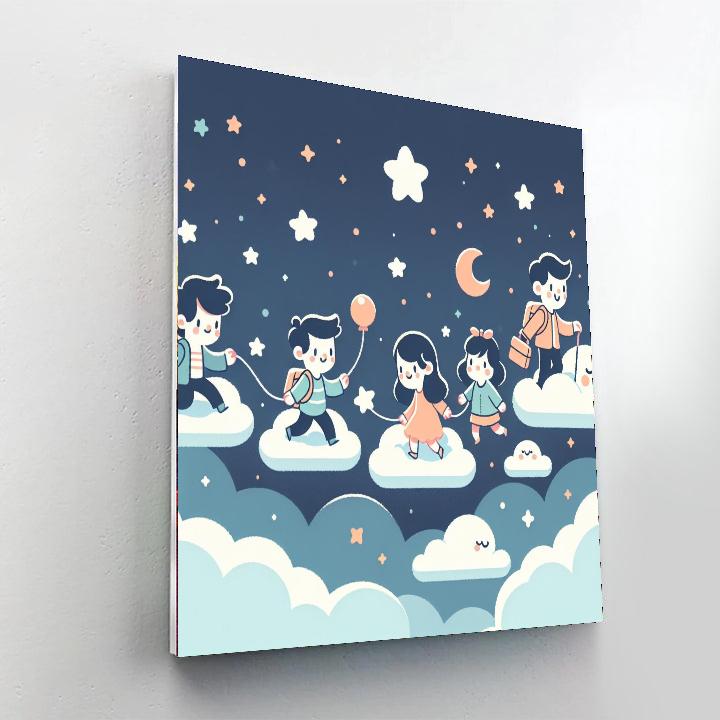 Celestial Cloud Quest Paint By Numbers Art