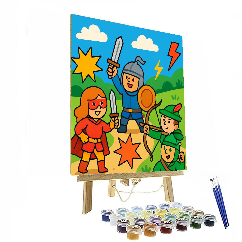 Epic Adventures Of Heroes Painting By Numbers Kit