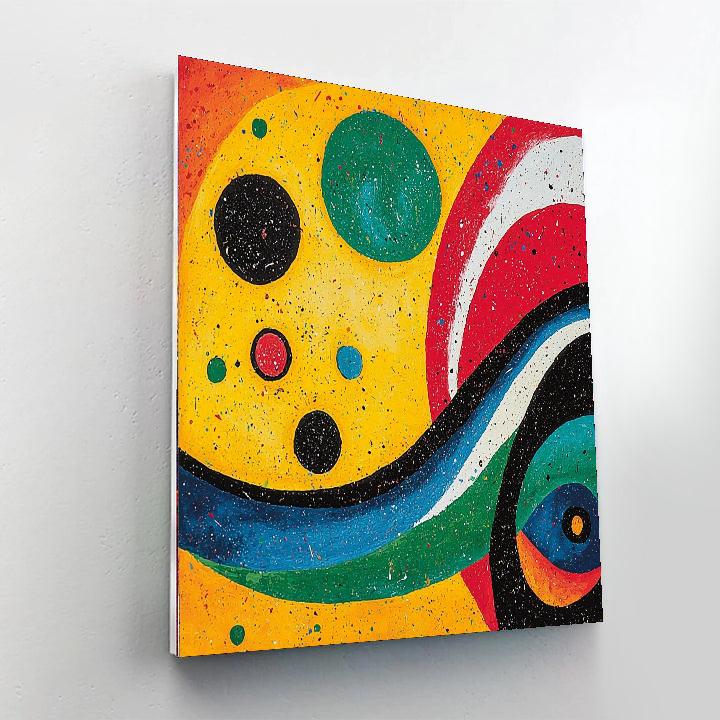 Joan Miró Inspired Creative Essence  Number Painting