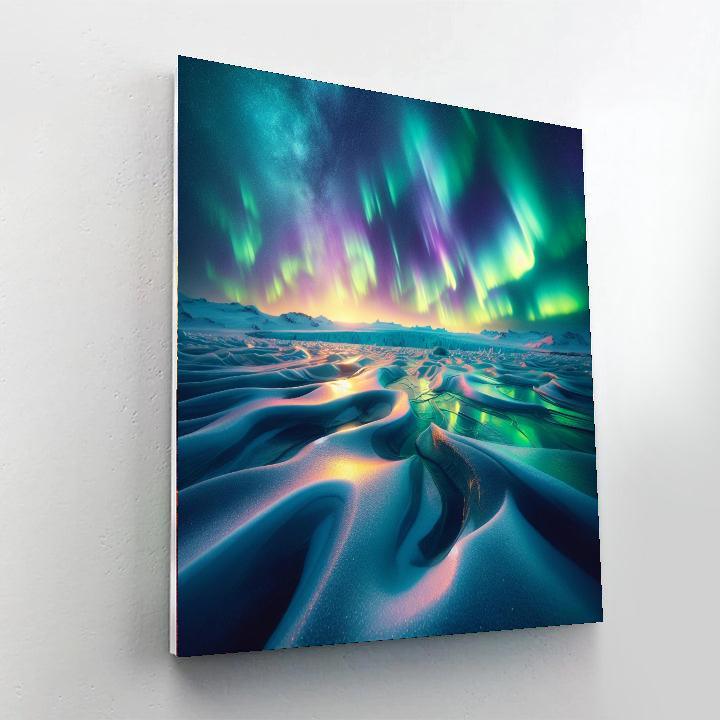 Aurora Over Ice Paint By Numbers Art