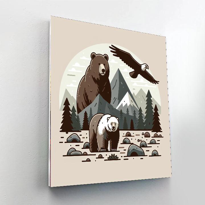 Rocky Mountain Wildlife Numbered Painting Kits