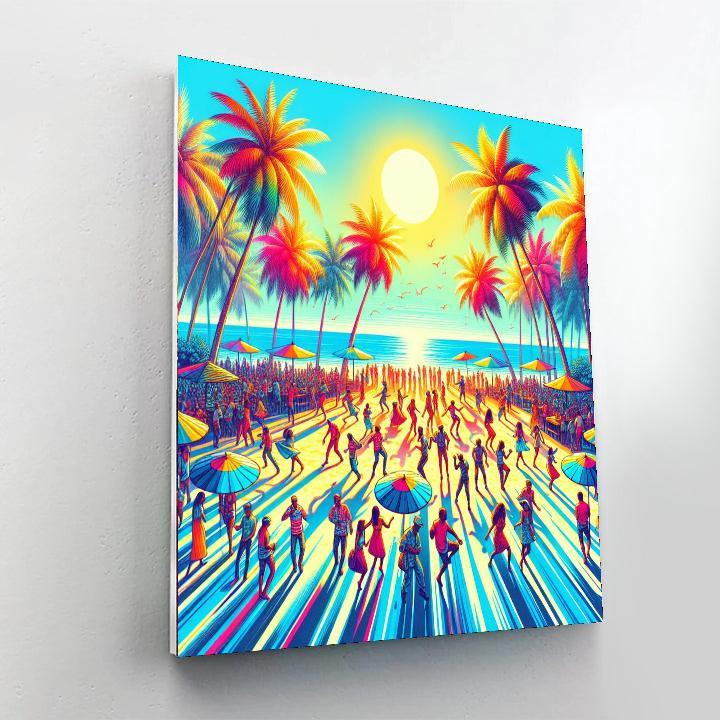 Vibrant Tropical Fiesta Painting Number Kit