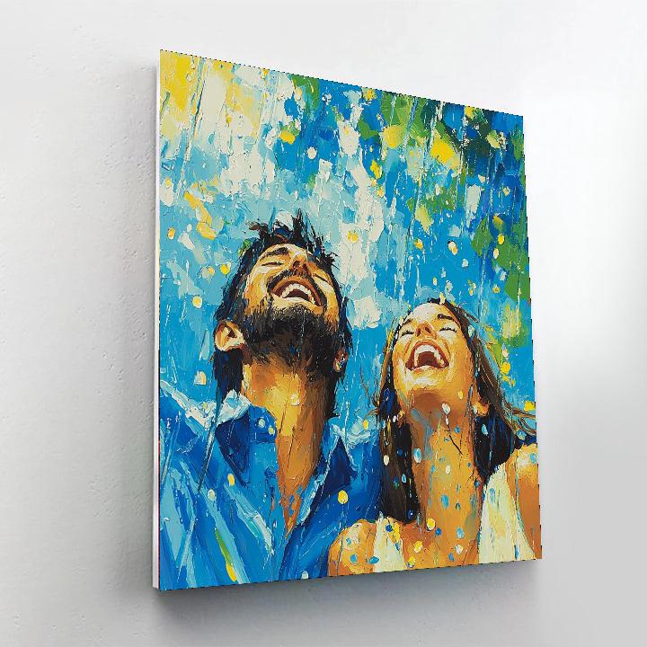 Joyful Rain Shower DIY Paint By Numbers