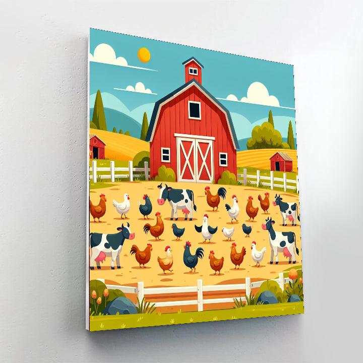 Barnyard Bash Painting Number Kit