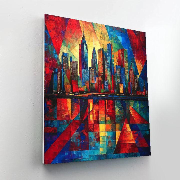Kandinsky Inspired Ethereal City Skyline  DIY Paint By Numbers