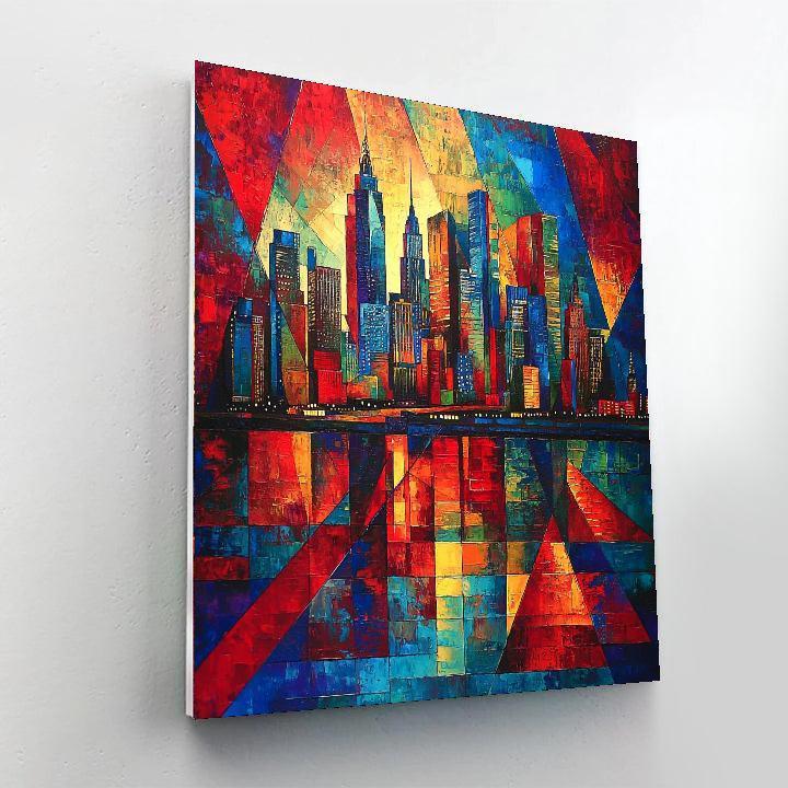 Kandinsky Inspired Ethereal City Skyline  DIY Paint By Numbers