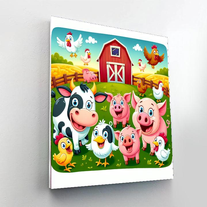 Creative Farmyard Fun DIY Paint By Numbers