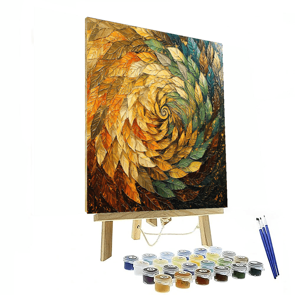 Gustav Klimt Inspired The Dance Of Leaves  Paint By Color