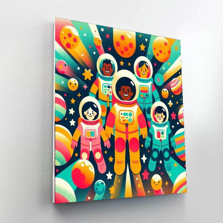 Astronauts' Galactic Adventure Paint By Color