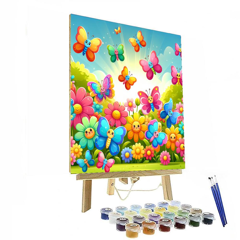 Whimsical Butterfly Ball Paint By Numbers Art