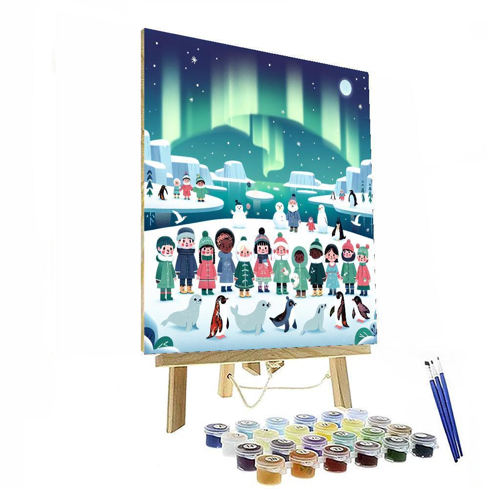 Arctic Aurora Wonderland Paint By Numbers Art