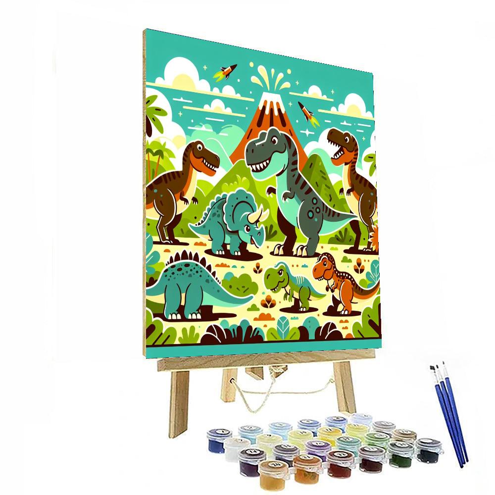 Dinosaurs Of The Ancient World DIY Paint By Numbers