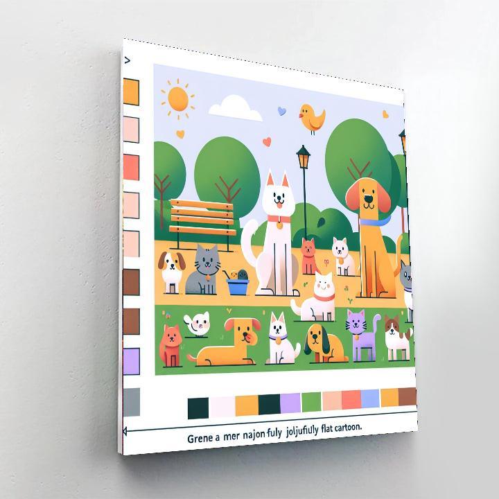 Pet's Day Out Paint By Numbers Art