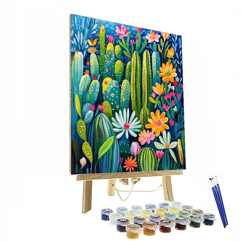 Frida Kahlo Inspired Cactus Garden  Paint By Number