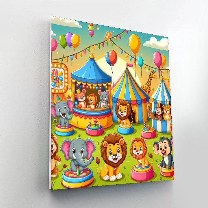 Cheery Carnival Animals Paint By Number