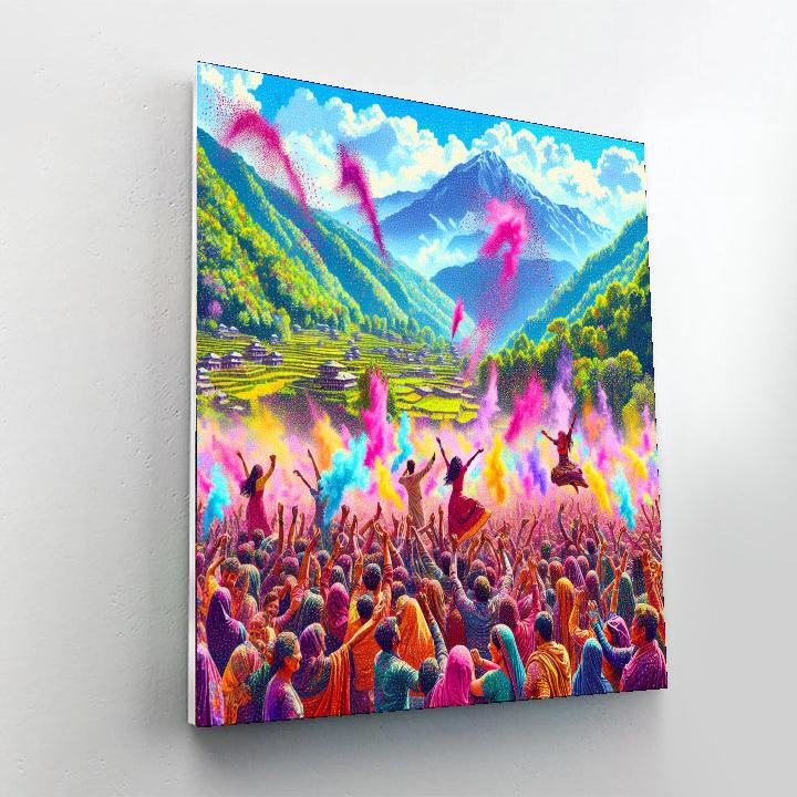 Holi Festival - Nepal Painting Number Kit