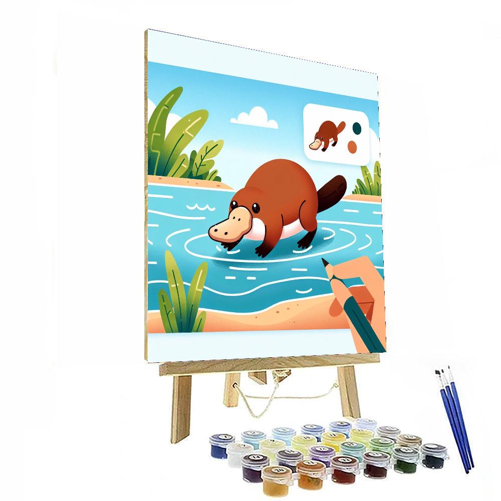 Prancing Platypus Paint By Numbers Art