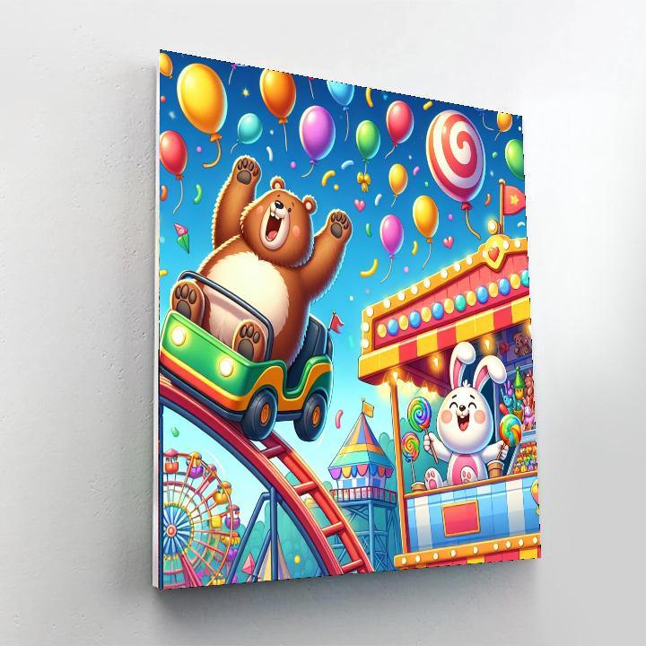 Colorful Animal Carnival Paint By Numbers Art