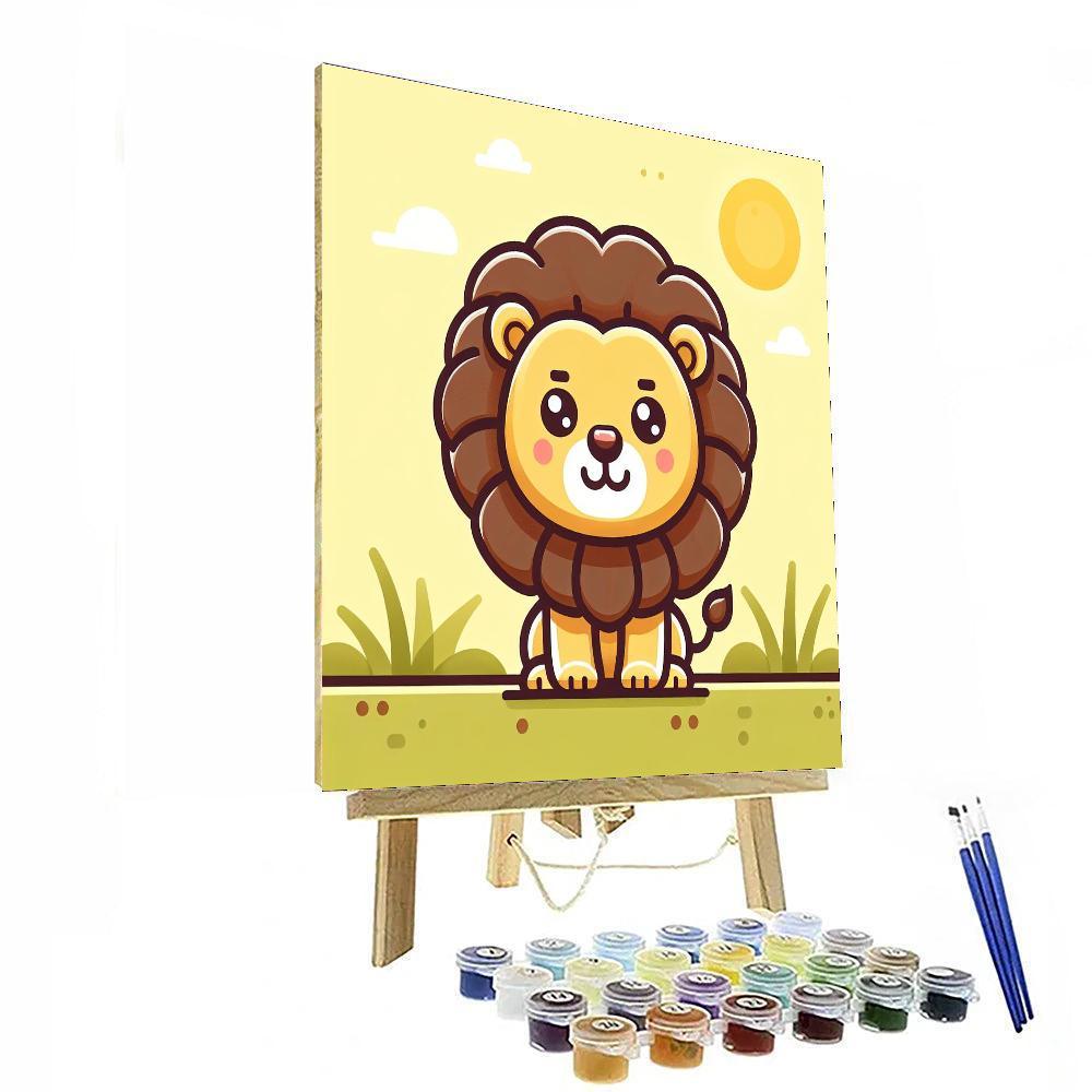 Lively Lion Friends Paint By Numbers Art