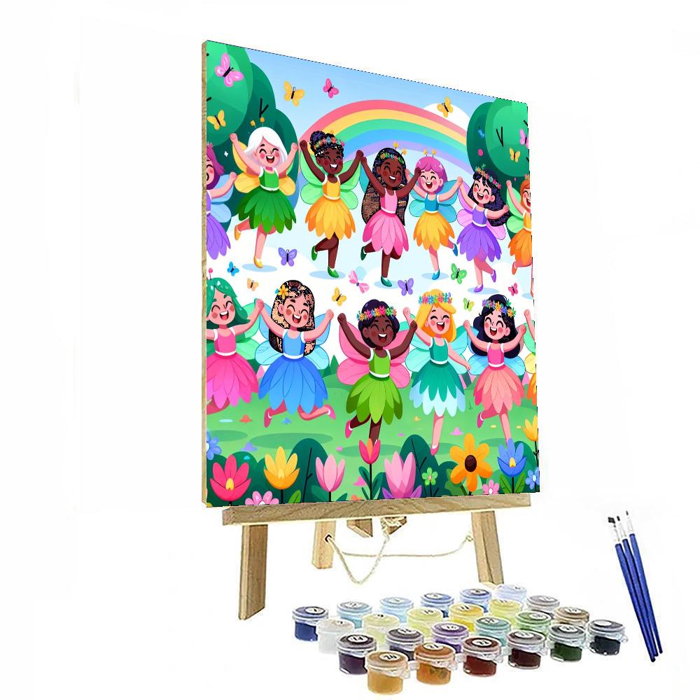 Cheerful Fairy Fiesta Paint By Numbers Art