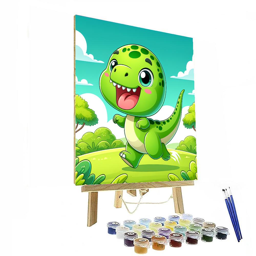 Funky Dinosaur Stomp Numbered Painting Kits