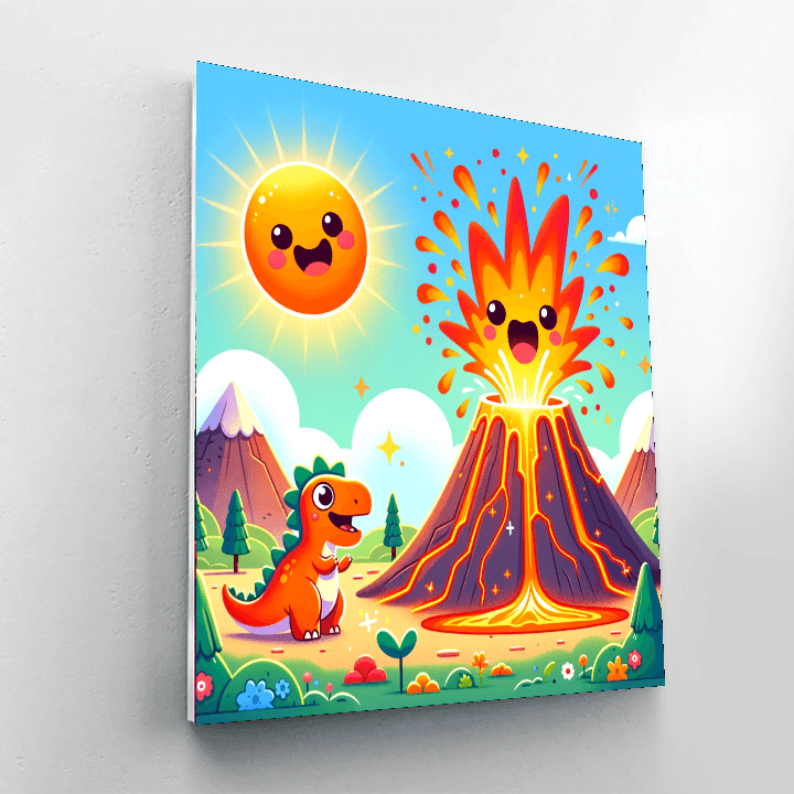 Vivid Volcanoes DIY Paint By Numbers