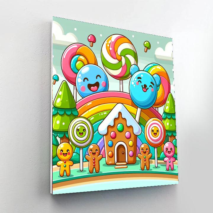 Dreamy Candy Land Painting Number Kit