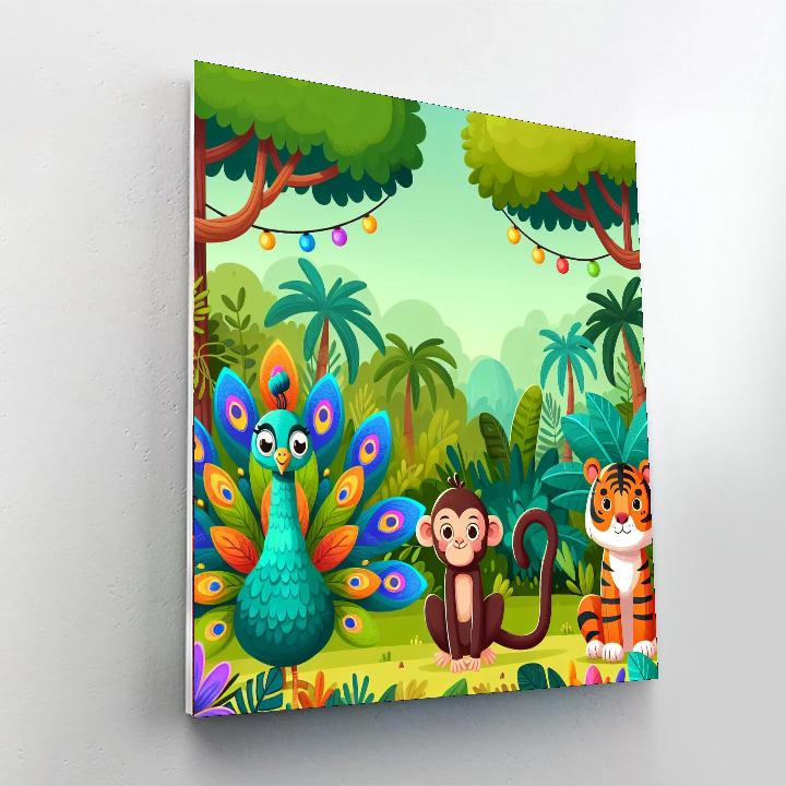 Fantasy Jungle Safari Numbered Painting Kits