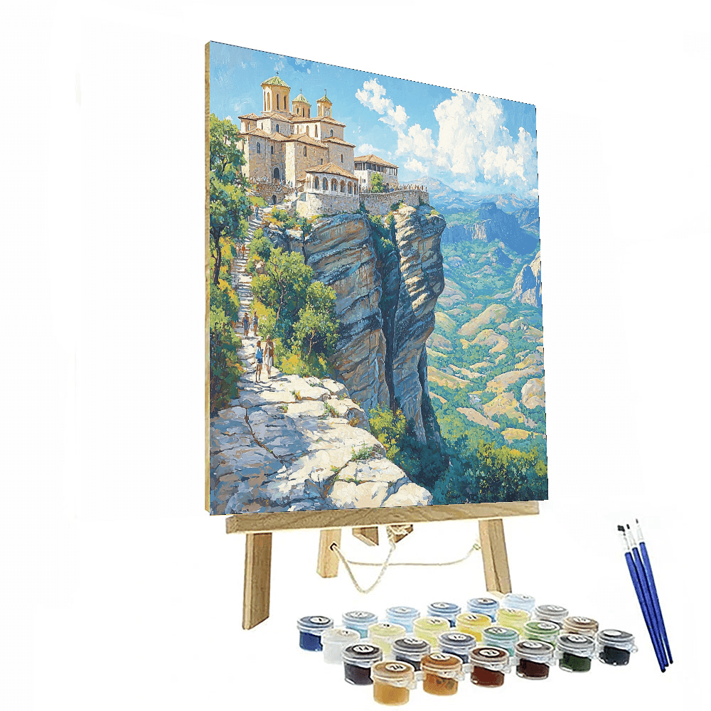 Greece's Meteora Monasteries DIY Paint By Numbers