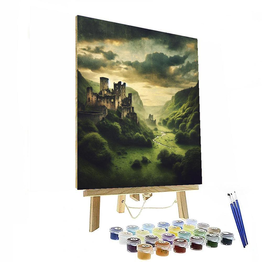 Mystical Castle Ruins Painting Number Kit