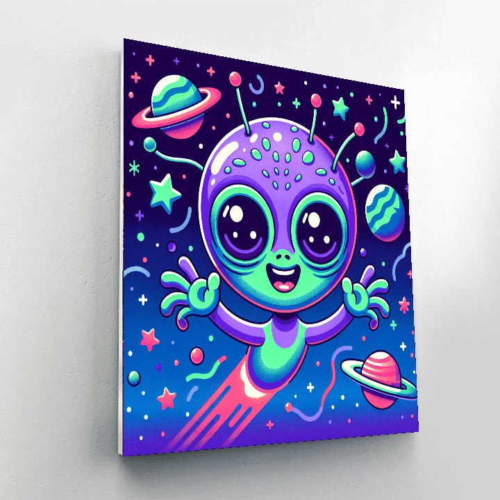 Adventurous Alien Painting Number Kit