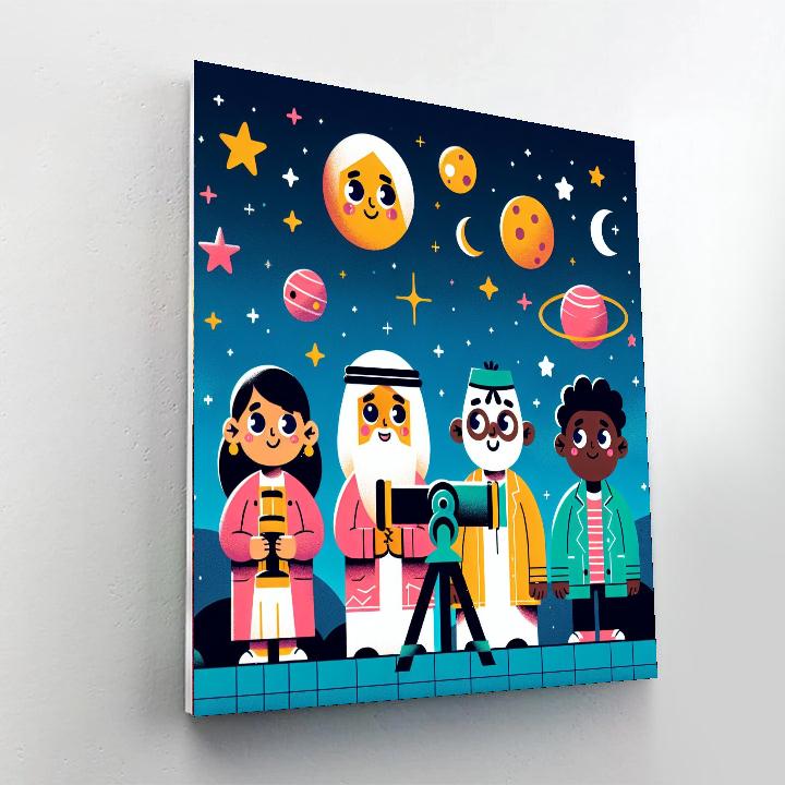 Glowing Galaxy Gazers Numbered Painting Kits