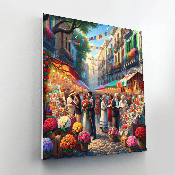 Diada De Sant Jordi - Barcelona, Spain Paint By Color