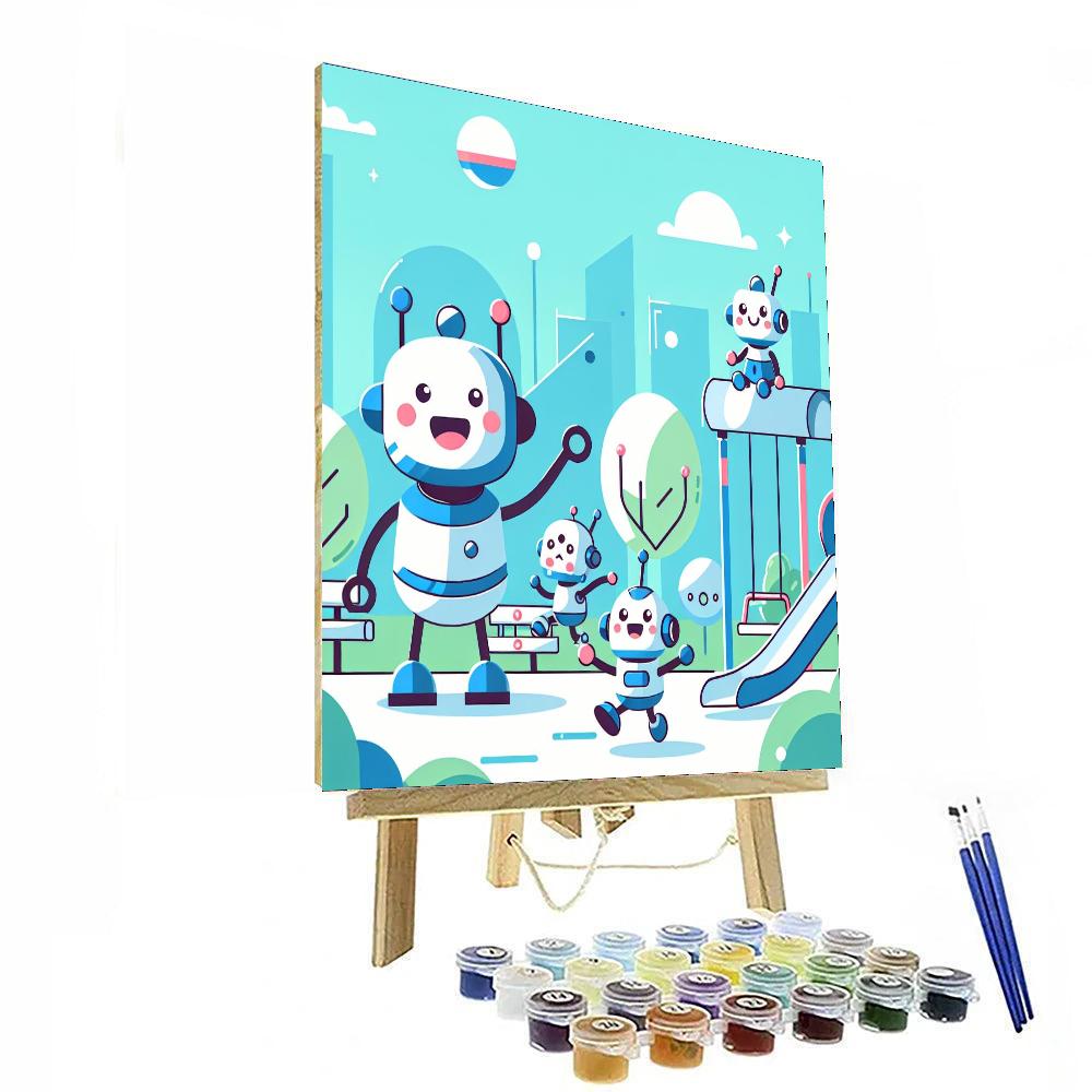 Robots At Play DIY Paint By Numbers