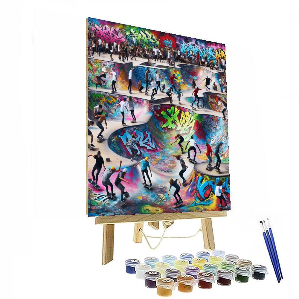 Dynamic Skate Park Vibes Numbered Painting Kits