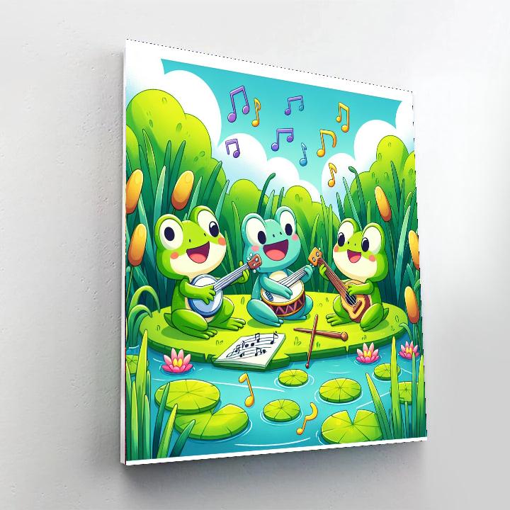Frogs' Musical Marshland Painting By Numbers Kit