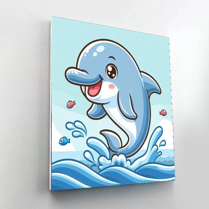 Under The Sea Dolphin Dreams Number Painting