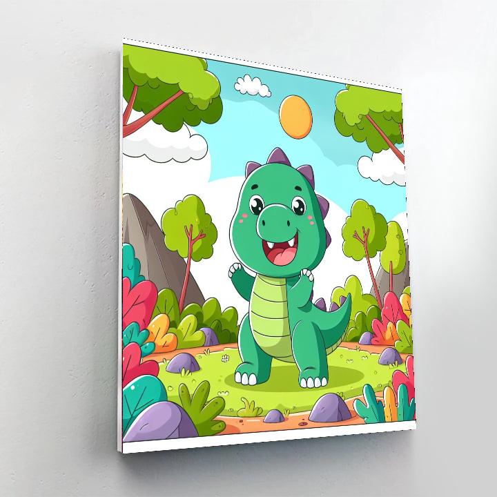 Roaring Dinosaur Paint By Color