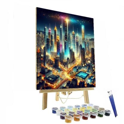 Ethereal Cityscape Paint By Numbers Art