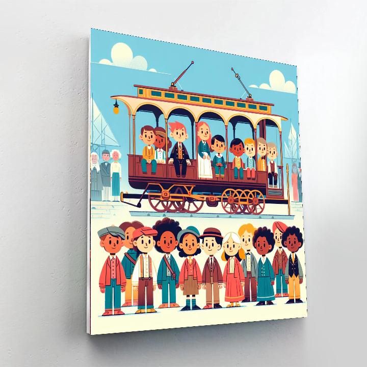 Time Traveler's Trolley Paint By Color