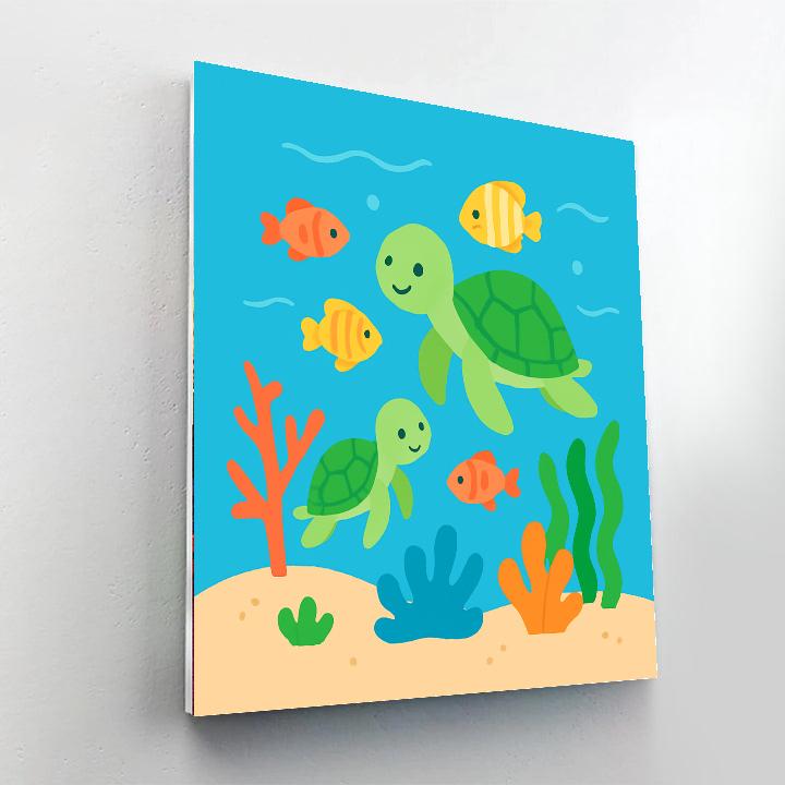 Aquarium Adventure Paint By ColorAquarium Adventure - DIY Painting By Numbers Kit - Image 2
