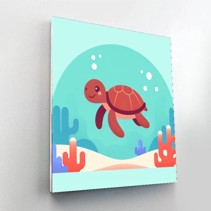 Gentle Giant Turtles Painting By Numbers Kit