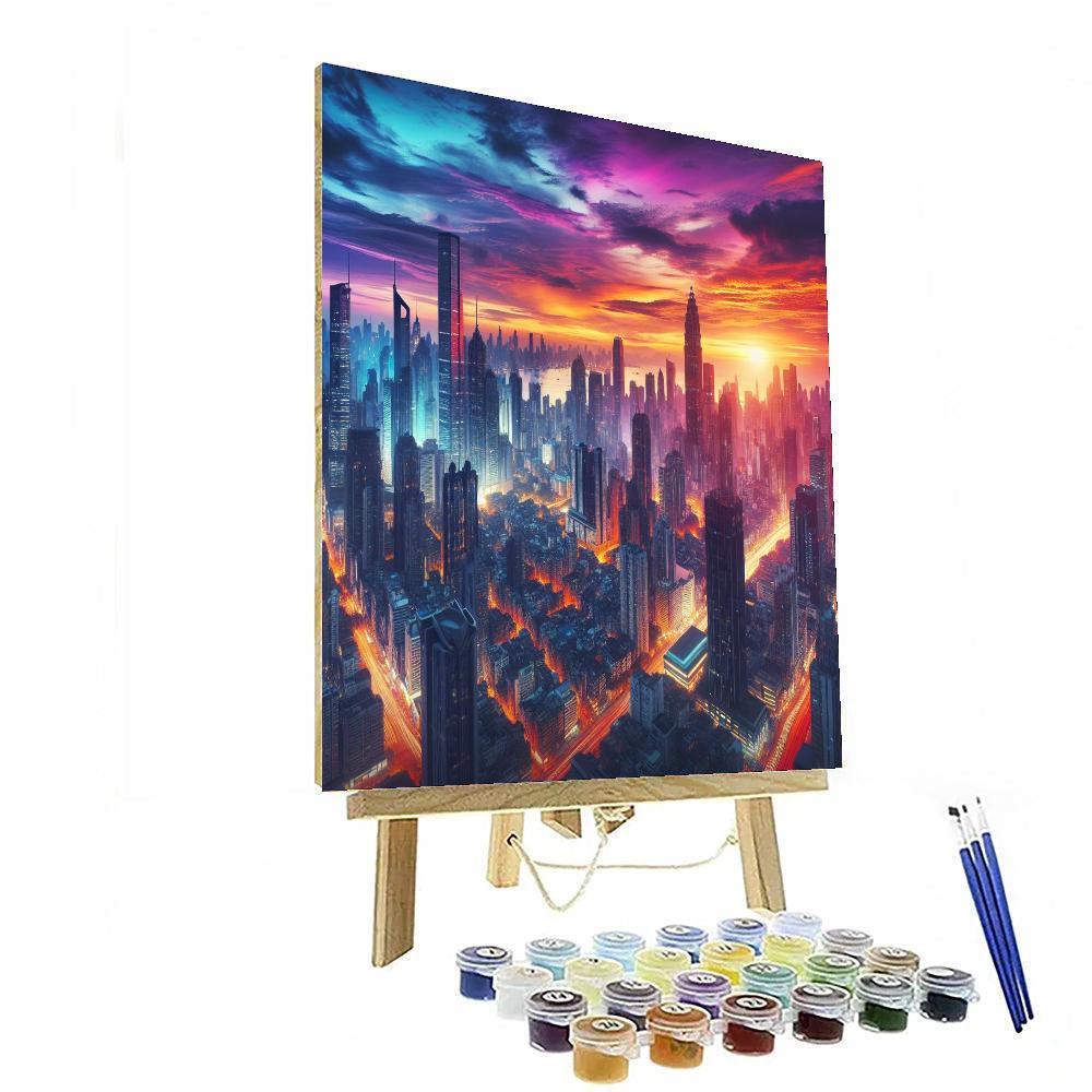 Elegant Urban Cityscape Paint By Numbers Art